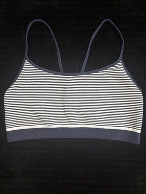 Love by GAP Sz S Striped Navy & White Seamless Bralette
